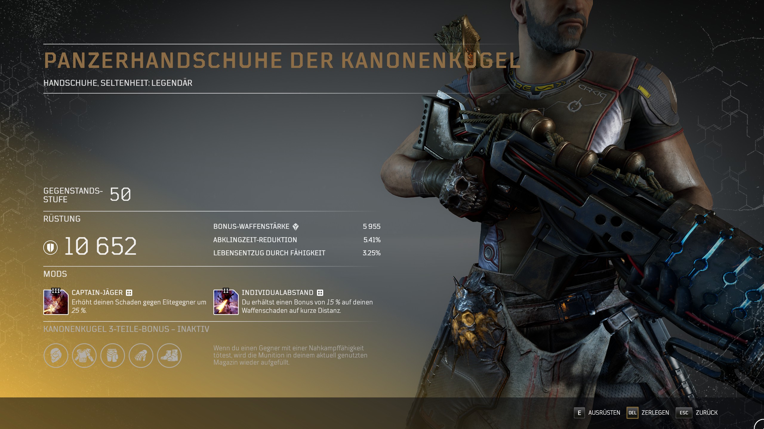 Panzerhandschuhe der Kanonenkugel 03