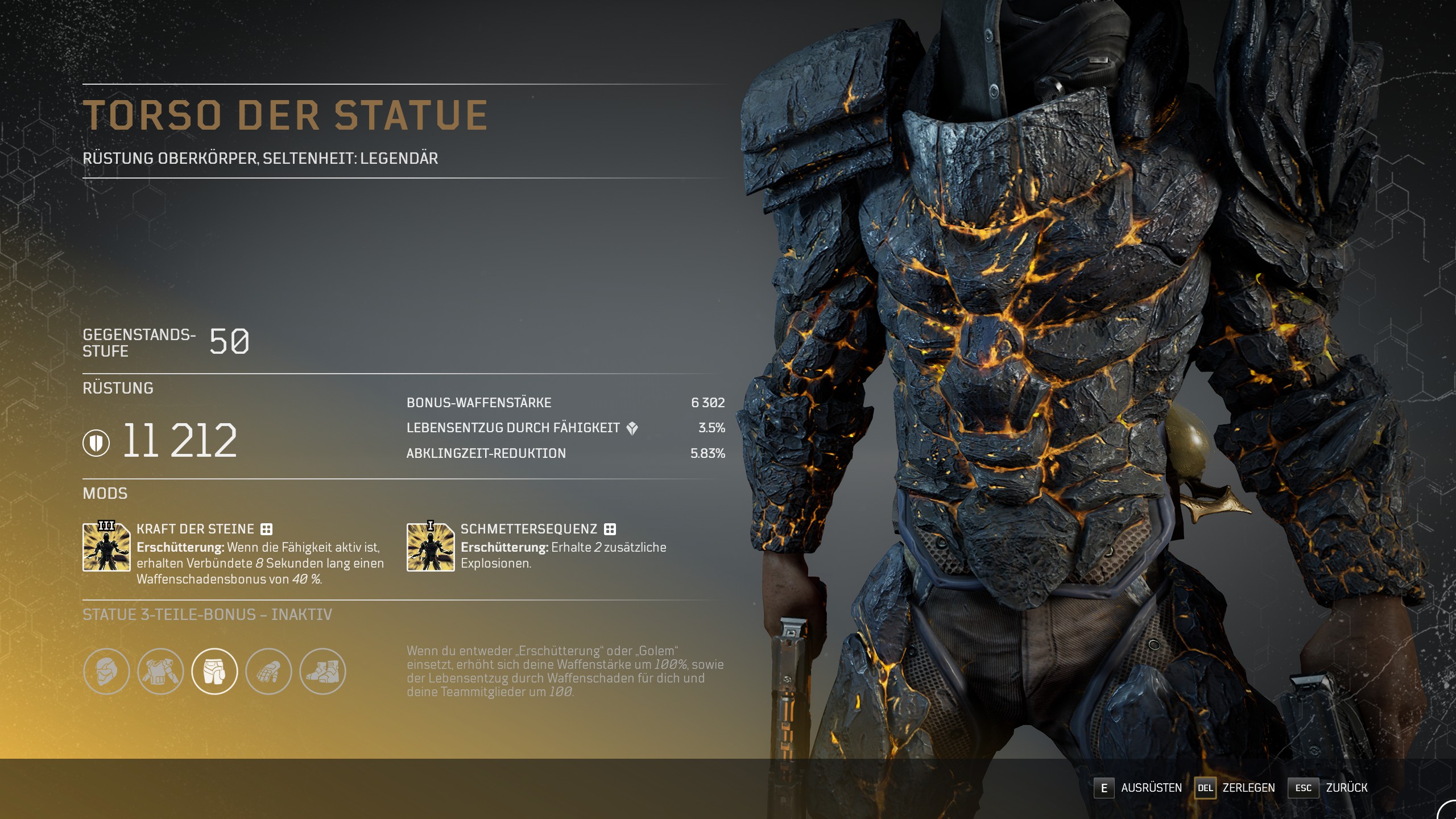 Torso der Statue 03