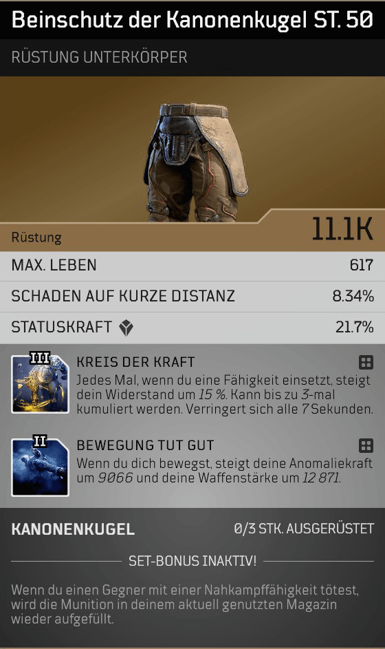 Beinschutz der kanonenkugel 02